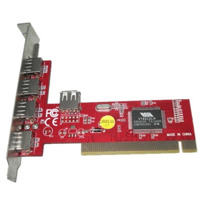 Контроллер PCI VIA6212 (4+1) 5xUSB2.0 Bulk - фото 51365146