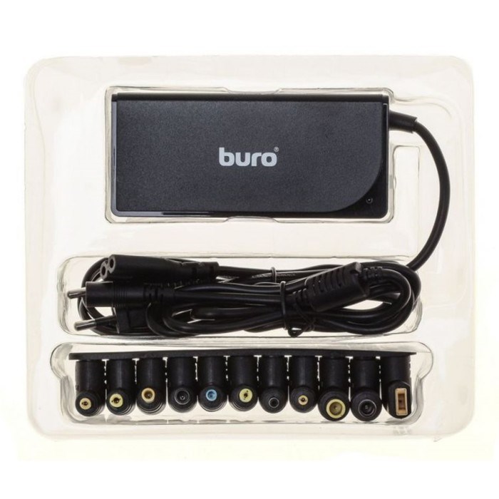 Адаптер питания Buro BUM-0220B65, автоматич., 65Вт, 12В-20В 11-переходник., 3.25A 1xUSB,2.4A - фото 51366496