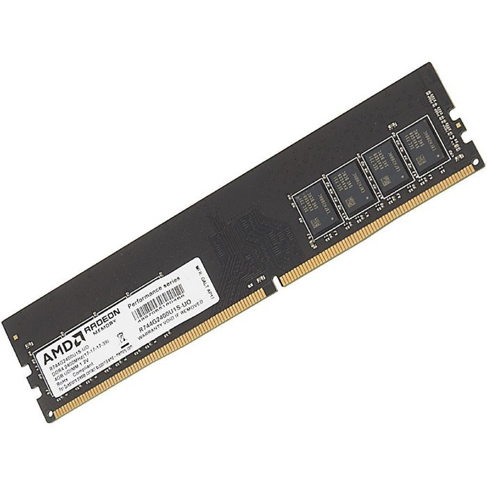 Память DDR4 AMD R744G2400U1S-UO, 4Гб, PC4-19200, 2400 МГц, DIMM - фото 51416037