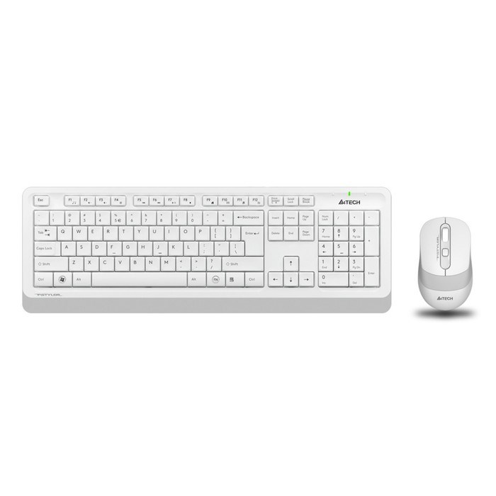 Клавиатура + мышь A4Tech Fstyler FG1010 клав:белый/серый мышь:белый/серый USB беспроводная M   10046 - фото 51422857