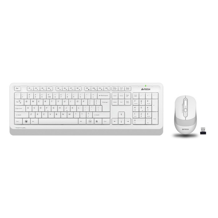 Клавиатура + мышь A4Tech Fstyler FG1010 клав:белый/серый мышь:белый/серый USB беспроводная M   10046 - фото 51422863